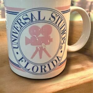 VTG Universal Studios Florida Souvenir Coffee Mug Retro Movie Camera Logo 1990s